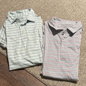 Vineyard Vines Mens Polo Shirts - Blue and Pink Stripes